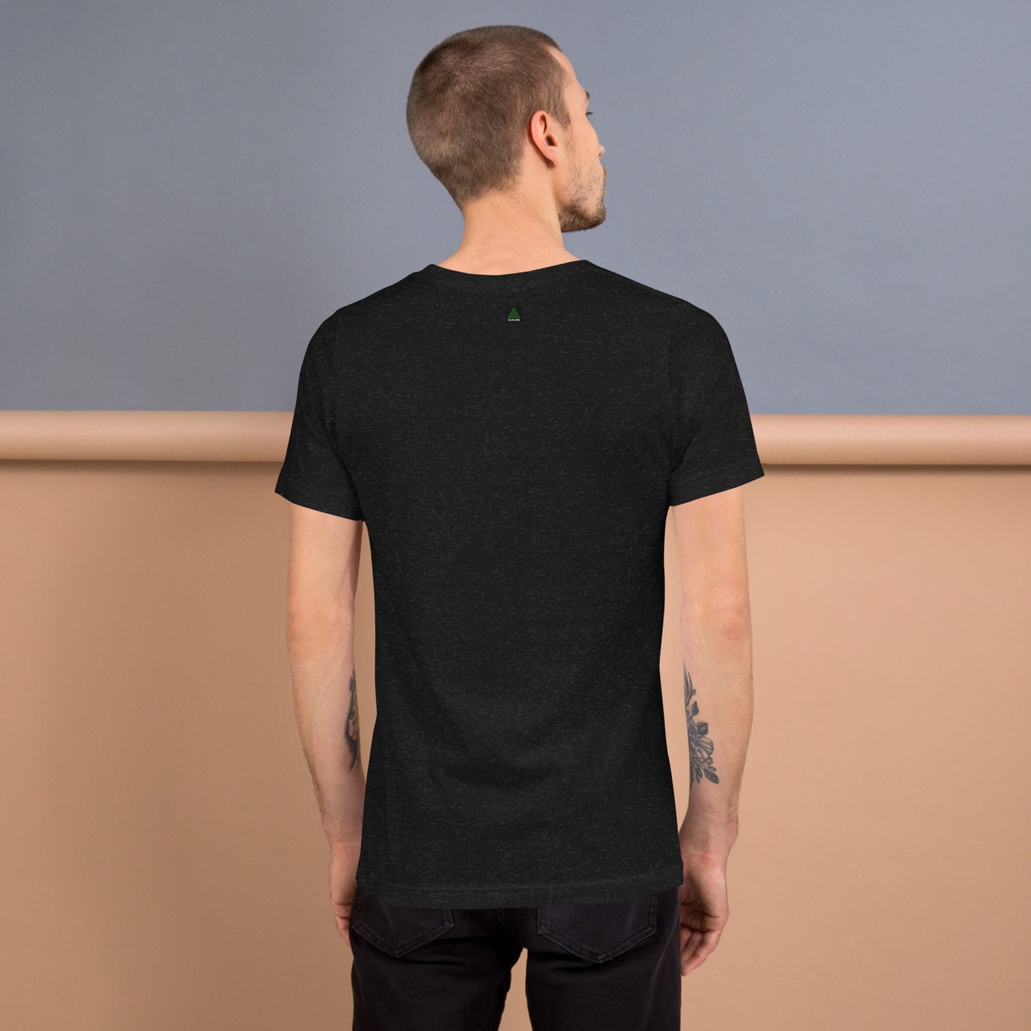 Hemp Pattern Triangle – "Faith" Kanji with Mythical Guardian Beast T-Shirt