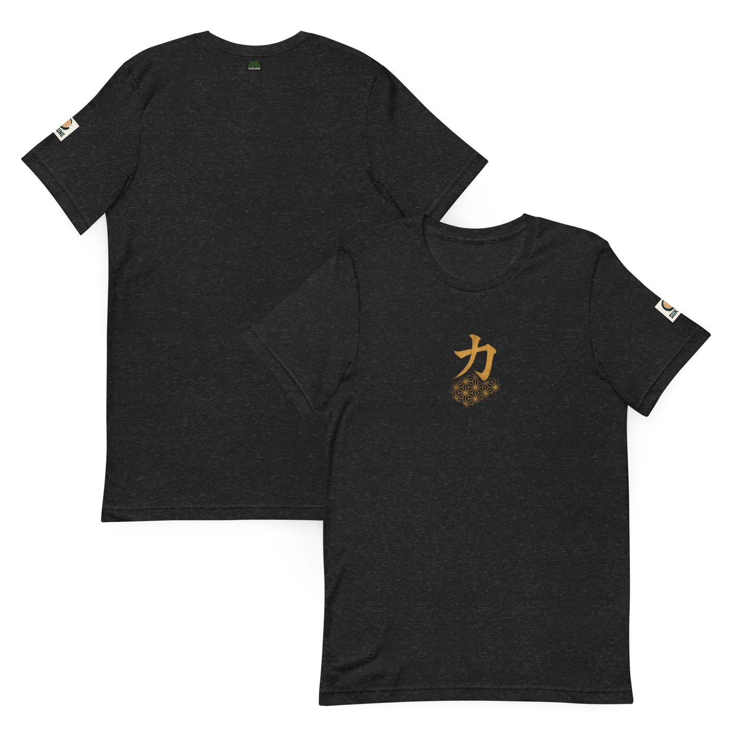 Power" Kanji with Hemp Pattern – Sacred Japanese Energy Tee | SUKUNE Original