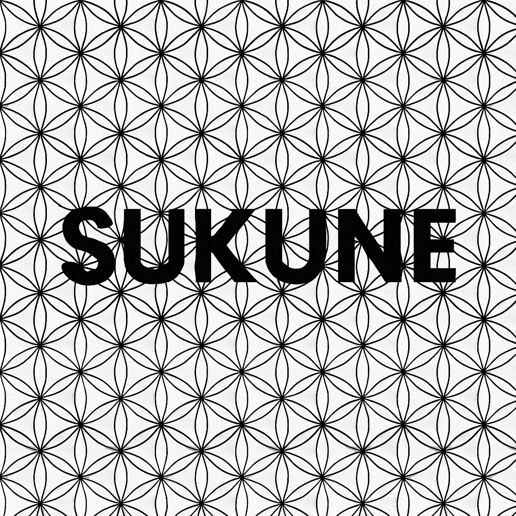 Power" Kanji with Hemp Pattern – Sacred Japanese Energy Tee | SUKUNE Original